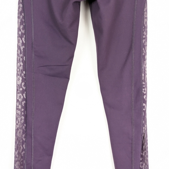 VS Sport Leopard Inset Leggings XS Purple Workout Lounge Legging - Picture 7 of 13